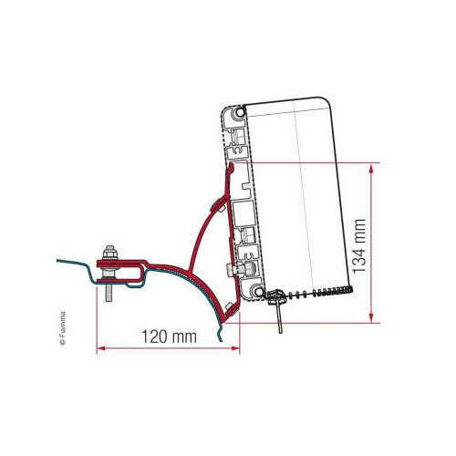 Kit adaptateur Compass pour VWT5 Transporter / Multivan de 2003 - FIAMMA