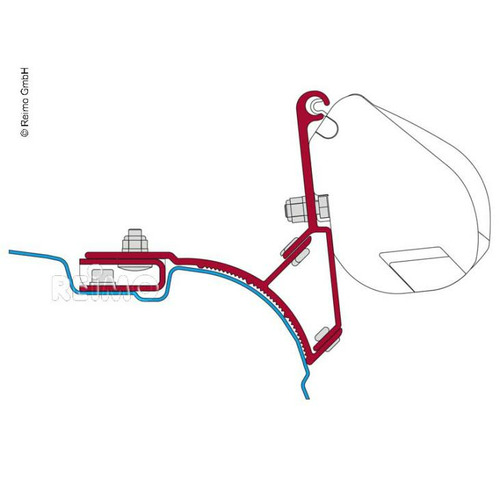 KIT ADAPTATEUR F35PRO SUR VWT5 Transporter + Multivan version UK sans traverse de toit - FIAMMA