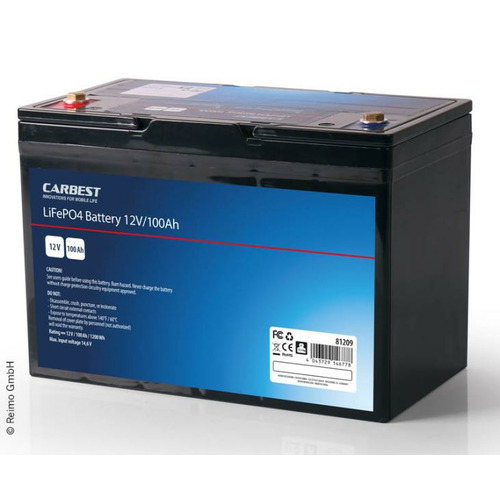 BATTERIE 12V LITHIUM CARBEST 100Ah LiFePO4