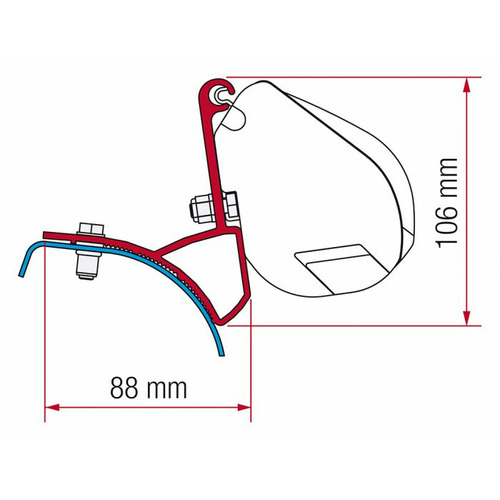 KIT ADAPTATEUR POUR STORE F35PRO SUR TRAFIC//VIVARO 3 A PARTIR DE 2015 - FIAMMA