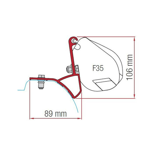 KIT ADAPTATEUR POUR STORE F35PRO R Trafic 3 à partir de 2015 - FIAMMA