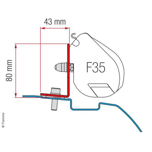 KIT ADAPTATEUR POUR STORE F35 PRO SUR Nissan NV200 / Evalia - FIAMMA