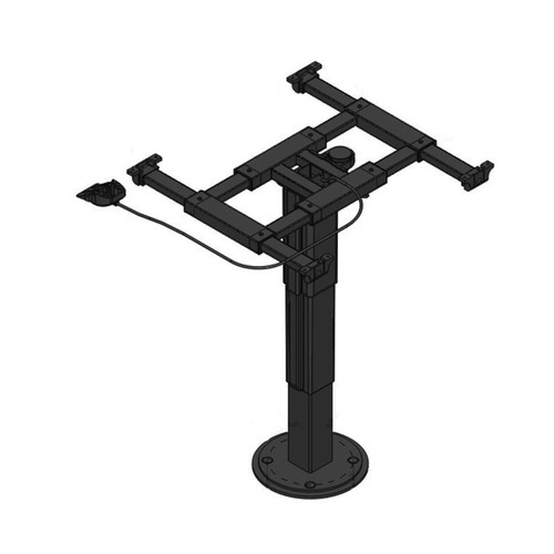 PIED DE TABLE TELESCOPIQUE 355/735mm PLATEAU COULISSANT