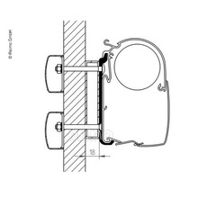 Kit Adaptateur pour store Omnistor pour Dethleffs Globebus 350 cm - THULE