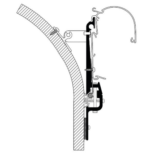 KIT ADAPTATEUR OMNISTORE SERIE 2-5-8 SUR ERIBA TOURING AVANT 2007 - THULE