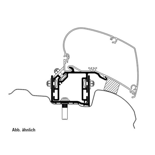 KIT ADAPTATEUR OMNISTORE SUR VW Crafter à partir de 2017 version UK - THULE