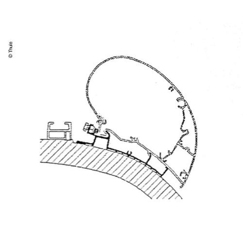 KIT ADAPTATEUR Carthago Chic, de l'année 2014, série 6 POUR OMNISTORE 500 CM - THULE