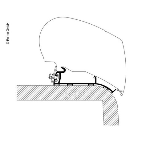 KIT ADAPTATEUR DE TOIT HYMER 2013 POUR OMNISTORE 350 CM - THULE