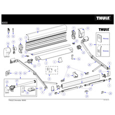 Miniature Embout de store Omnistor 8000 Droit Anodisé - THULE N° 2