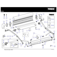 Miniature Embout gauche Anodisé OMNISTOR 8000 - THULE N° 1 Miniature Embout gauche Anodisé OMNISTOR 8000 - THULE N° 1