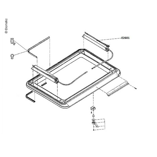 Mécanisme d'entrainement POUR LANTERNEAUX DOMETIC HEKI I - DOMETIC SEITZ