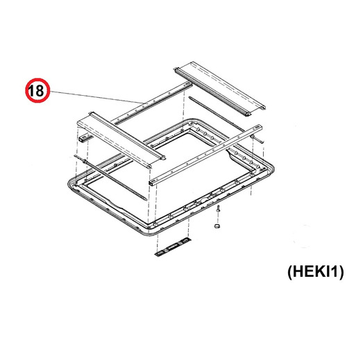 Rail de store enrouleur complet 1 paire POUR LANTERNEAUX DOMETIC HEKI I