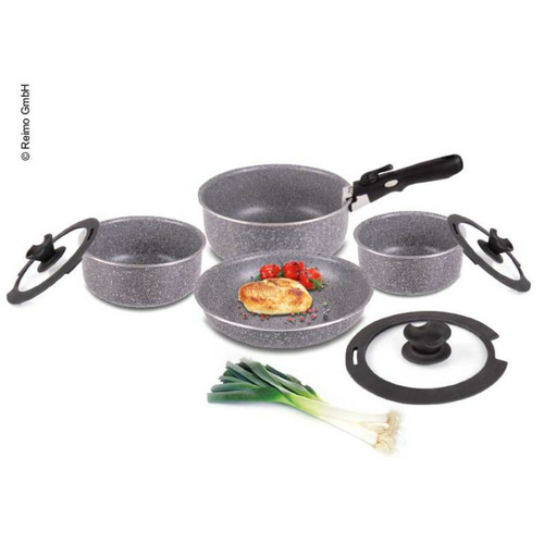 Jeu de casseroles en aluminium 8 pièces - CAMP4