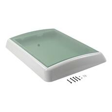 Miniature VITRE DE RECHANGE AVEC FIXATIONS POUR MIDI HEKI BLANC DOMETIC N° 0