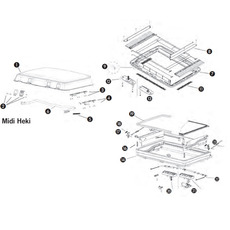 Miniature CHARNIERE DE FIXATION POUR MIDI HEKI DOMETIC A BARRE N° 1