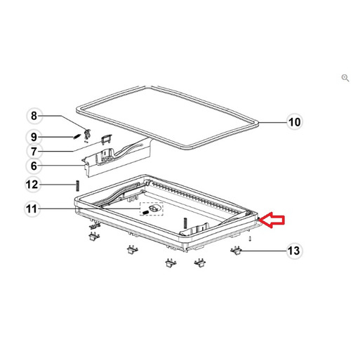 CADRE EXTERIEUR POUR MIDI HEKI A BARRE OU ELECTRIQUE DOMETIC BLANC