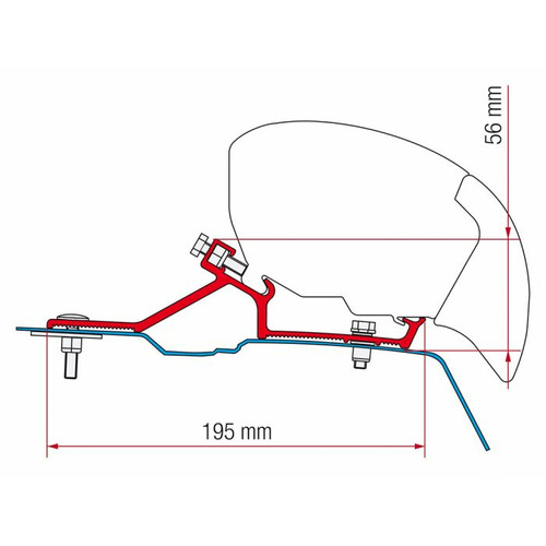 Kit adaptateur Master H2/Movano H2/NV400 H2 > 2010 - FIAMMA