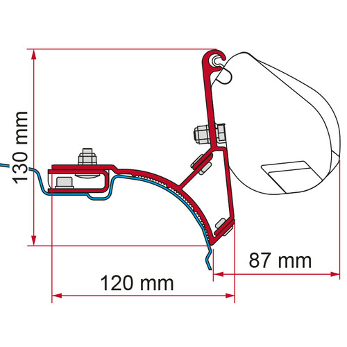 KIT F35 Pro VW T5/T6 Multivan Transporter sans rail de toit - FIAMMA