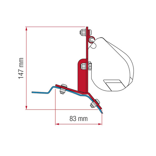 KIT ADAPTATEUR FORD CUSTOM/F35 - FIAMMA