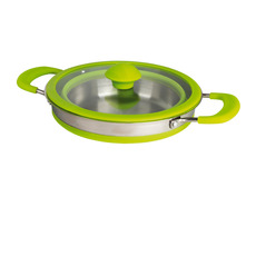Miniature FAITOUT 2 LITRES REPLIABLE EN ACIER INOX ET SILICONE VERT - CAMP4 N° 2 Miniature FAITOUT 2 LITRES REPLIABLE EN ACIER INOX ET SILICONE VERT - CAMP4 N° 2