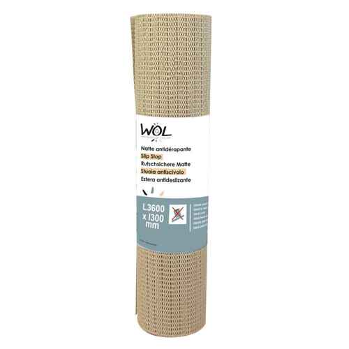 Natte-Tapis antidérapant 360 cm x 30 cm beige - INCASA