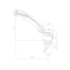 Miniature Robinet mitigeur twist chrome - REICH N° 1