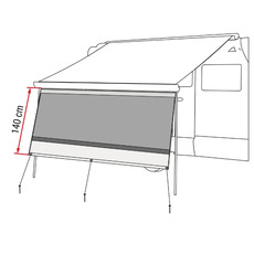 Miniature FACADE DE STORE BLOCKER F45/F65/F35/CS - 4.00 METRES - FIAMMA N° 1