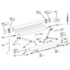 Miniature Embout gauche et Support de manivelle blanc store 4900 et Tristor 2 AVEC mécanisme de manivelle - THULE N° 2