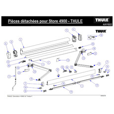 Miniature EMBOUT DROIT ANODISE Store 4900 Tristor - THULE N° 1