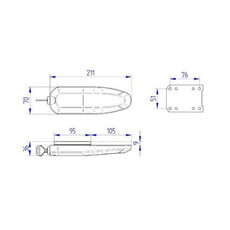 Miniature Serrure pour porte camping-car Universal Lock Pack de 3 - coloris blanc - THULE N° 3