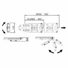 Miniature Support plateau pour téléviseur écran plat de camping-car à glissière, pivotant - CTA N° 1 Miniature Support plateau pour téléviseur écran plat de camping-car à glissière, pivotant - CTA N° 1