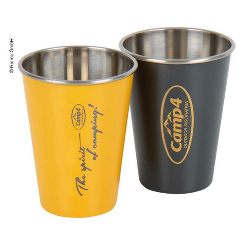 LOT DE 2 VERRES JAUNE ET NOIR 500ml - CAMP4