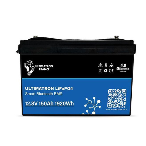 Batterie Lithium LiFePO4 Smart BMS 12.8V 150AH - ULTIMATRON - ULTIMATRONFRANCE