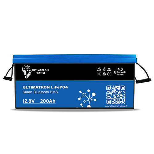 Batterie Lithium LiFePO4 Smart BMS - 12.8V 200 AH - ULTIMATRON - ULTIMATRONFRANCE