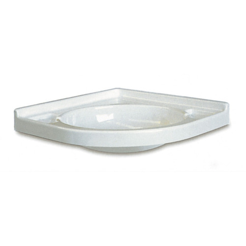 LAVABO D'ANGLE ENCASTRABLE BLANC 41,8 x 41,8 cm