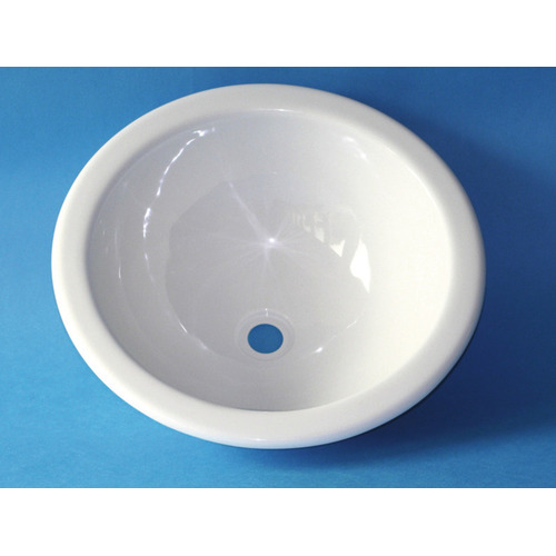 LAVABO ENCASTRABLE ROND EN PLASTIQUE BLANC Ø30 cm