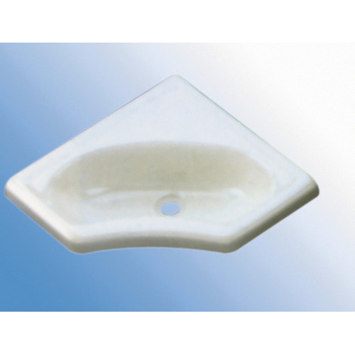 MINI LAVABO D'ANGLE ENCASTRABLE BLANC EN PST 34,5 x 34,5 x 11,6 cm - COMET