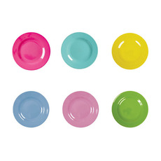 Miniature SET DE 6 ASSIETTES RICE MULTICOLORE MÉLAMINÉ N° 0 Miniature SET DE 6 ASSIETTES RICE MULTICOLORE MÉLAMINÉ N° 0