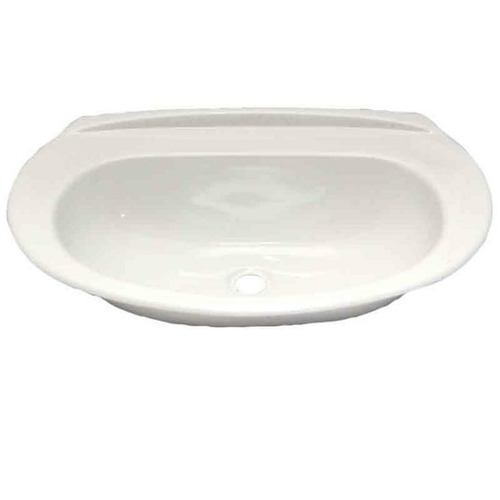 LAVABO OVALE ENCASTRABLE BLANC EN ABS 50 x 33 x 11 cm