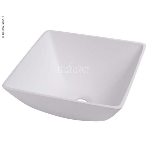 LAVABO CARRÉ 'DESIGN' - PLASTIQUE BLANC 29 x 29 x 13,5 cm