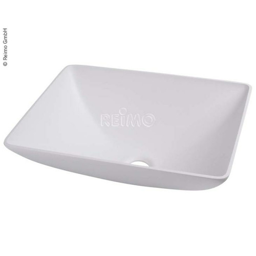 LAVABO RECTANGULAIRE 'DESIGN' - PLASTIQUE BLANC 35 x 26 x 13,5 cm