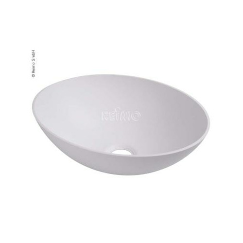 LAVABO OVALE 'DESIGN' - PLASTIQUE BLANC 35 x 25,6 x 13,5 cm