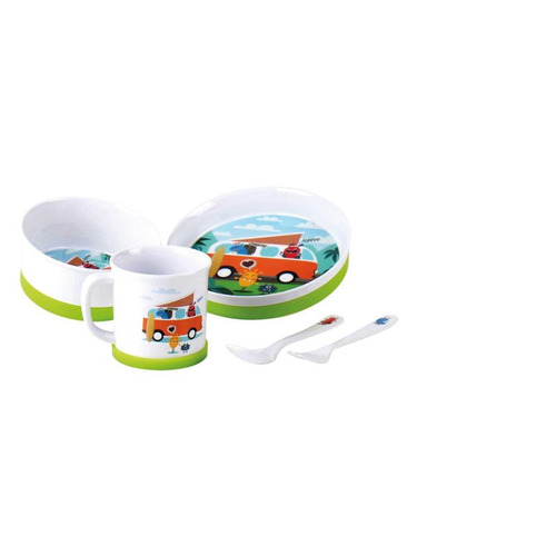 ENSEMBLE DE VAISSELLE ENFANT CAMPING MONSTER MÉLAMINE - CAMP4