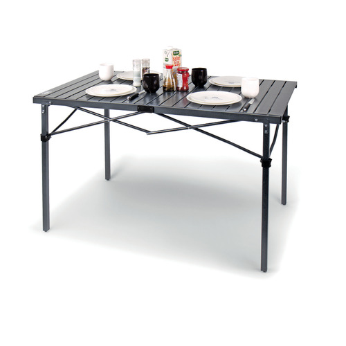 TABLE PLIANTE ALUMINIUM ANTHRACITE RAUMA 120X70CM - REIMO