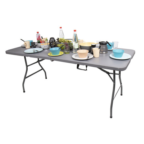 TABLE PLIANTE ROBUSTE EASY II 152x70 cm grise - REIMO