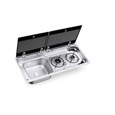 Miniature PLAQUE GAZ + EVIER MO9722L CUVE A GAUCHE - DOMETIC N° 0 Miniature PLAQUE GAZ + EVIER MO9722L CUVE A GAUCHE - DOMETIC N° 0