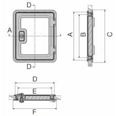 Miniature PORTILLON DE SERVICE SK4 700X405MM - DOMETIC N° 1 Miniature PORTILLON DE SERVICE SK4 700X405MM - DOMETIC N° 1