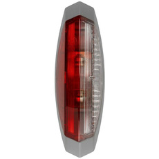 Miniature FEU D'ENCOMBREMENT LATERAL ROUGE ET BLANC SOCLE GRIS - HELLA gauche N° 1 Miniature FEU D'ENCOMBREMENT LATERAL ROUGE ET BLANC SOCLE GRIS - HELLA gauche N° 1