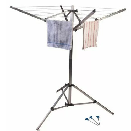 Étendoir parapluie Quad – Trépied aluminium – Nomade & compact – Charge 20 kg - KAMPA - KAMPA DOMETIC