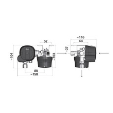 Miniature Détendeur DuoControl CS horizontal - TRUMA N° 3